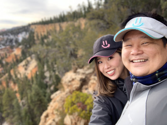 Blue on Grey StaySmilin Visor